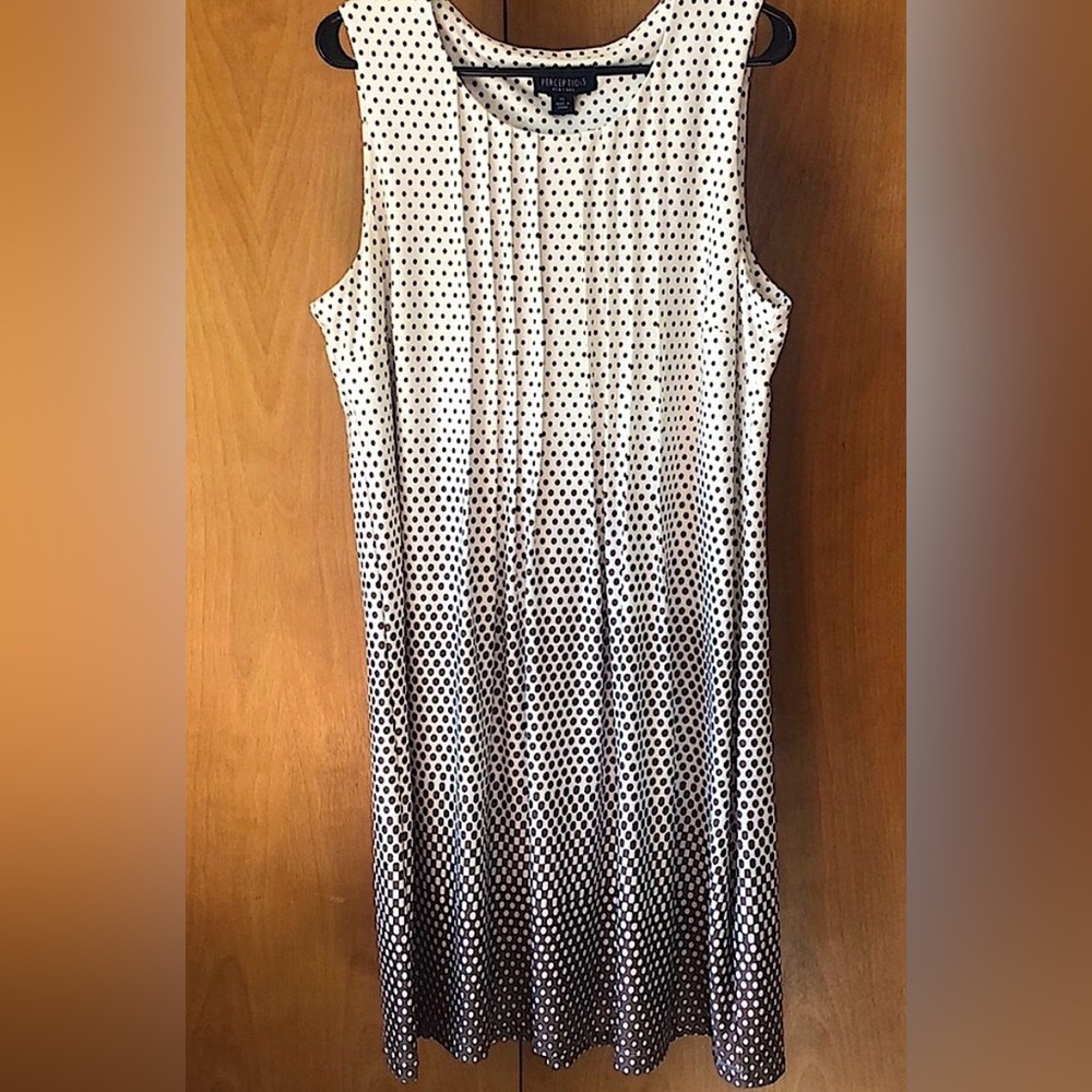 Cream & Brown Polka Dot Dress XL